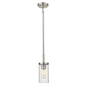 One Light Mini Pendant from the Winslett PW Collection in Pewter Finish by Golden