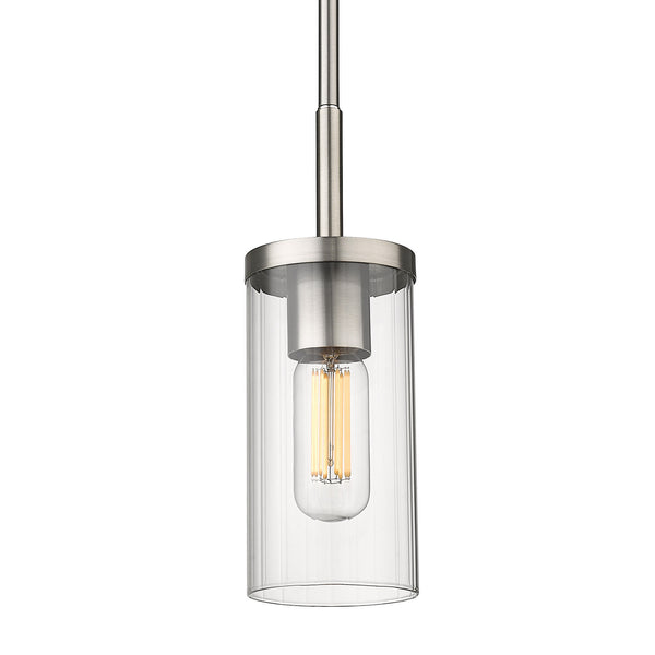 Golden - 7011-M1L PW-CLR - One Light Mini Pendant - Winslett PW - Pewter from Lighting & Bulbs Unlimited in Charlotte, NC