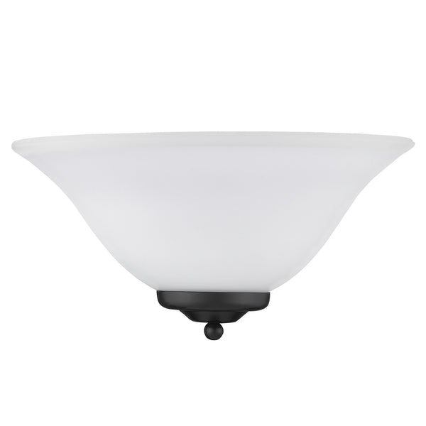 One Light Wall Sconce from the Multi-Family Collection in Matte Black Finish by Golden