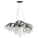 Six Light Chandelier from the Autumn Twilight BI Collection in Black Iron Finish by Golden