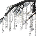 Six Light Chandelier from the Autumn Twilight BI Collection in Black Iron Finish by Golden