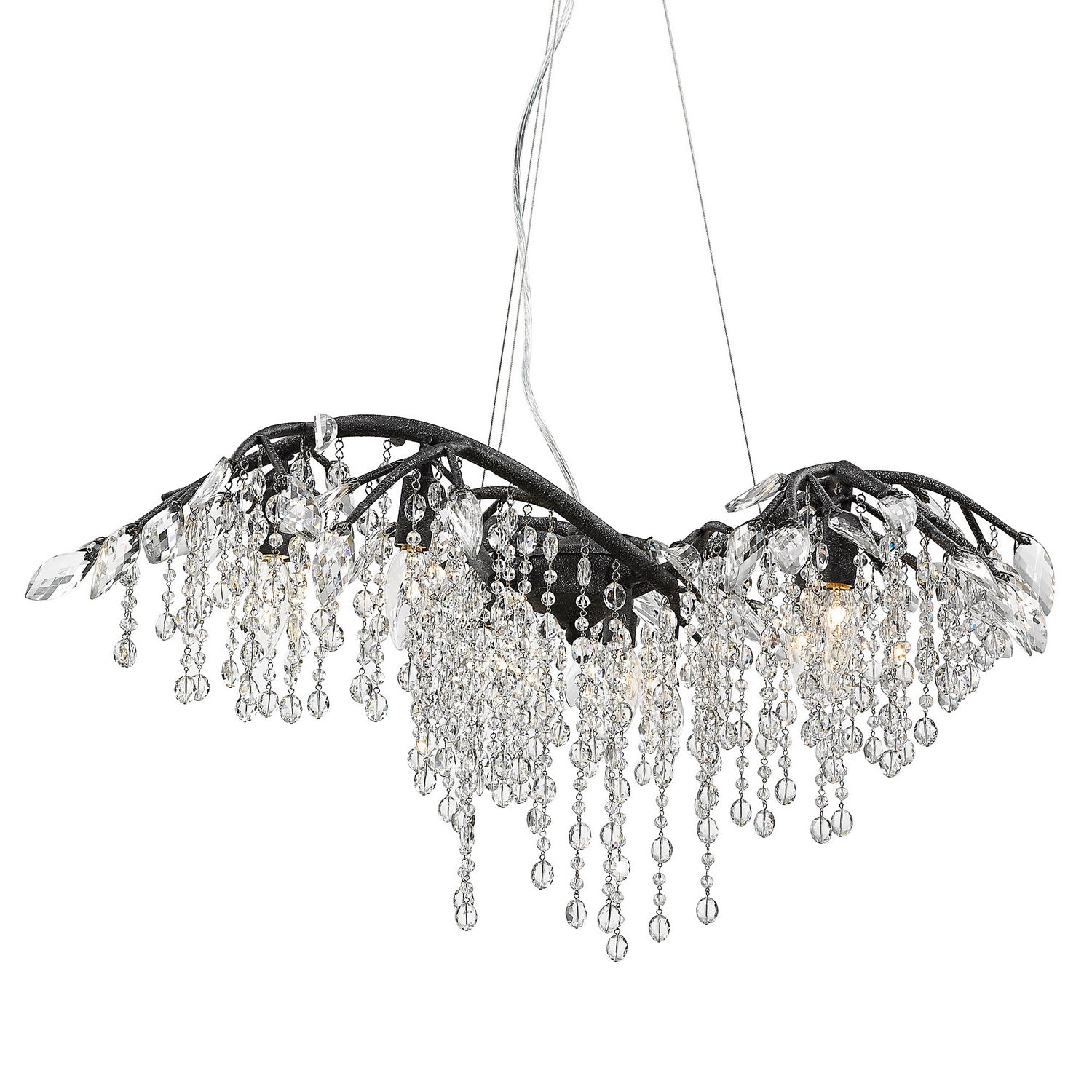 Golden - 9903-6 BI - Six Light Chandelier - Autumn Twilight BI - Black Iron from Lighting & Bulbs Unlimited in Charlotte, NC