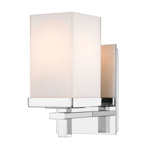 One Light Wall Sconce from the Maddox Collection in Chrome Finish by Golden