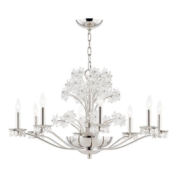 Hudson Valley - 4438-PN - Ten Light Chandelier - Beaumont - Polished Nickel from Lighting & Bulbs Unlimited in Charlotte, NC