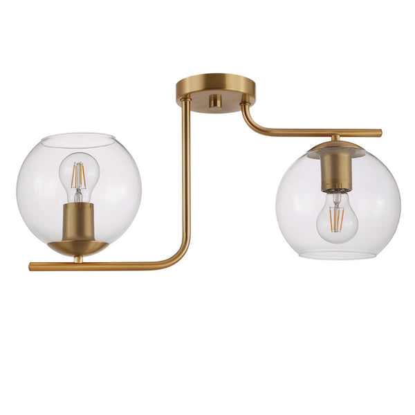 Eglo USA - 204336A - Two Light Ceiling Mount - Marojales - Brushed Gold from Lighting & Bulbs Unlimited in Charlotte, NC