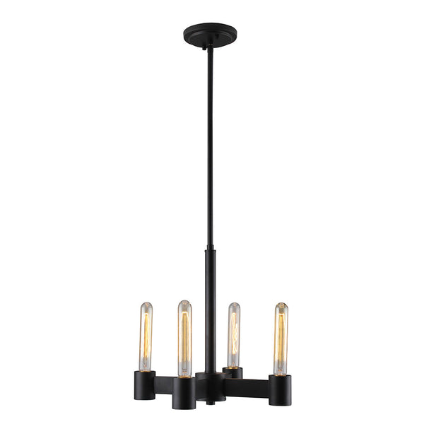 Eglo USA - 204552A - Four Light Chandelier - Broyles - Matte Black from Lighting & Bulbs Unlimited in Charlotte, NC