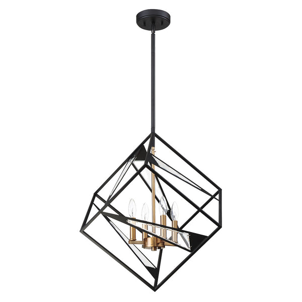 Eglo USA - 204586A - Four Light Pendant - Corrietes - Matte Black from Lighting & Bulbs Unlimited in Charlotte, NC