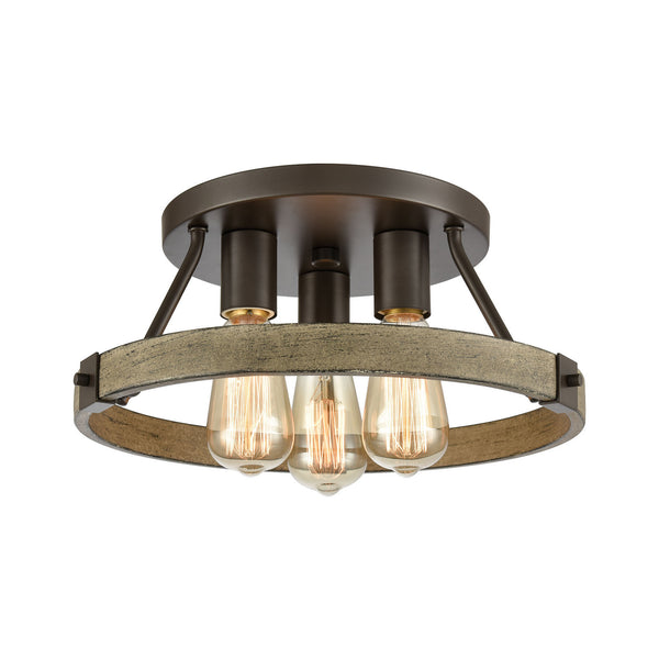 ELK Home - 12311/3 - Three Light Semi Flush Mount - Transitions - Oil Rubbed Bronze from Lighting & Bulbs Unlimited in Charlotte, NC