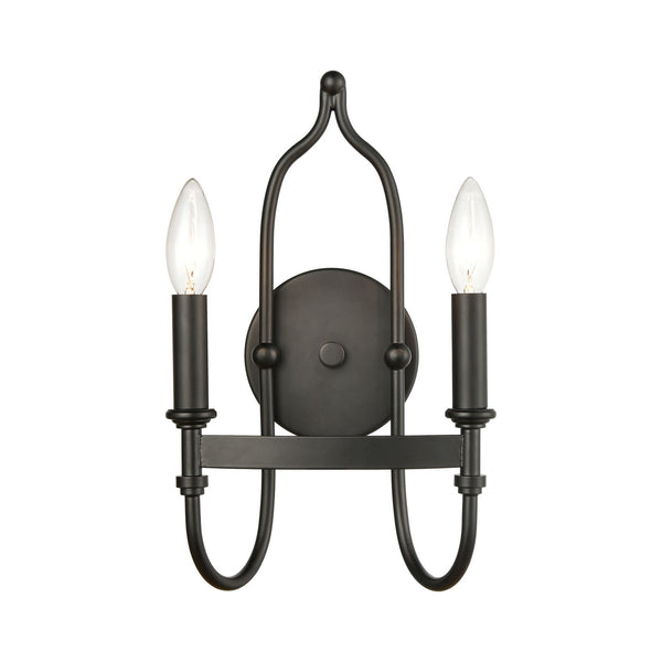 ELK Home - 46381/2 - Two Light Wall Sconce - Wickshire - Matte Black from Lighting & Bulbs Unlimited in Charlotte, NC