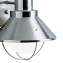 One Light Outdoor Wall Mount from the Seaside Collection in Brushed Nickel Finish by Kichler
