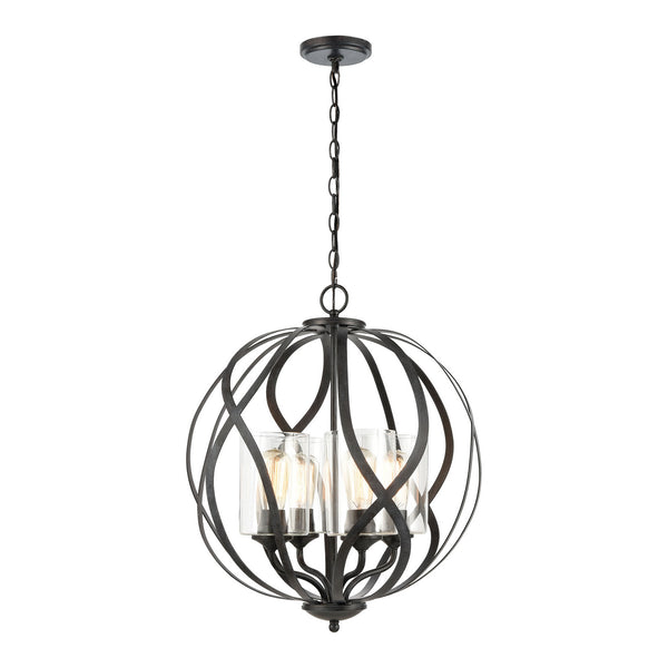 ELK Home - 75095/4 - Four Light Chandelier - Daisy - Midnight Bronze from Lighting & Bulbs Unlimited in Charlotte, NC