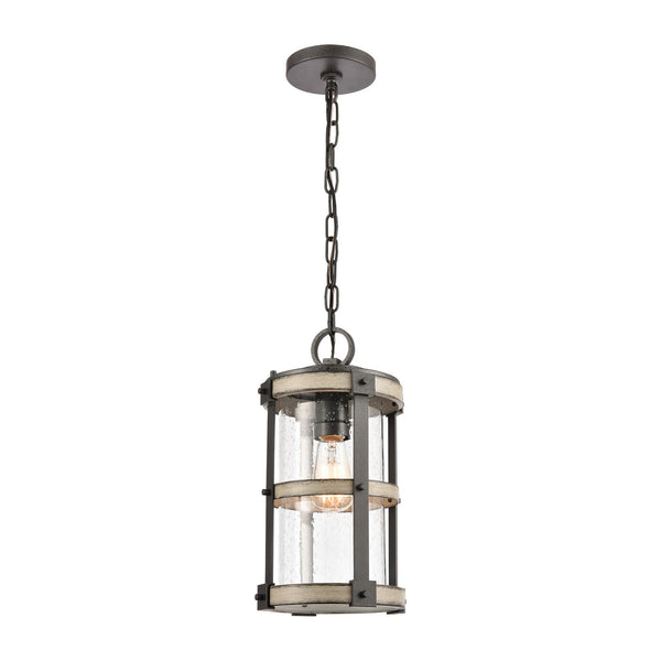 ELK Home - 89147/1 - One Light Outdoor Pendant - Crenshaw - Anvil Iron from Lighting & Bulbs Unlimited in Charlotte, NC