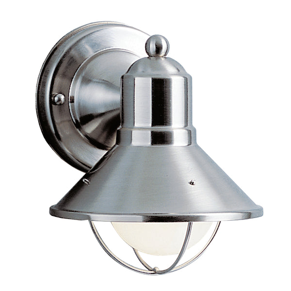 Kichler - 9021NI - One Light Outdoor Wall Mount - Seaside - Brushed Nickel from Lighting & Bulbs Unlimited in Charlotte, NC