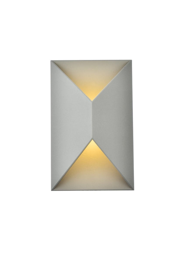 Elegant Lighting - LDOD4022S - LED Outdoor Wall Lamp - Raine - Silver from Lighting & Bulbs Unlimited in Charlotte, NC