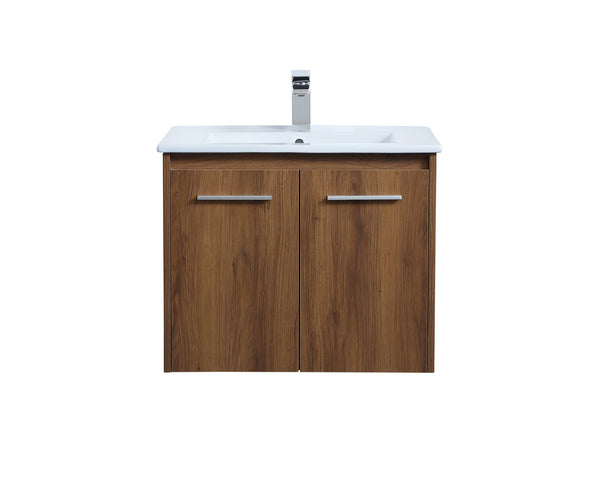 Elegant Lighting - VF44024WB - Single Bathroom Floating Vanity - Rasina - Walnut Brown from Lighting & Bulbs Unlimited in Charlotte, NC