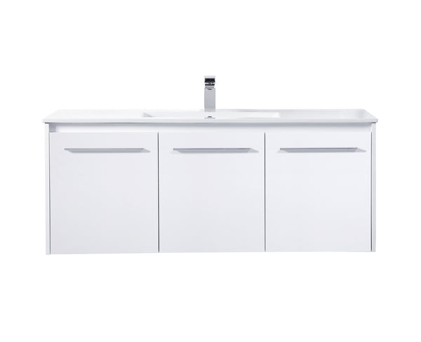 Elegant Lighting - VF44048WH - Single Bathroom Floating Vanity - Rasina - White from Lighting & Bulbs Unlimited in Charlotte, NC