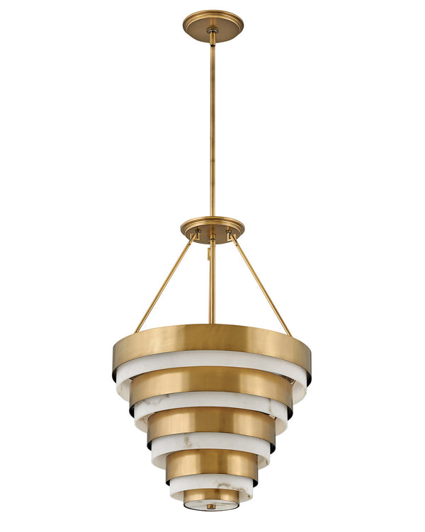 Hinkley - 30184HB - LED Chandelier - Echelon - Heritage Brass from Lighting & Bulbs Unlimited in Charlotte, NC
