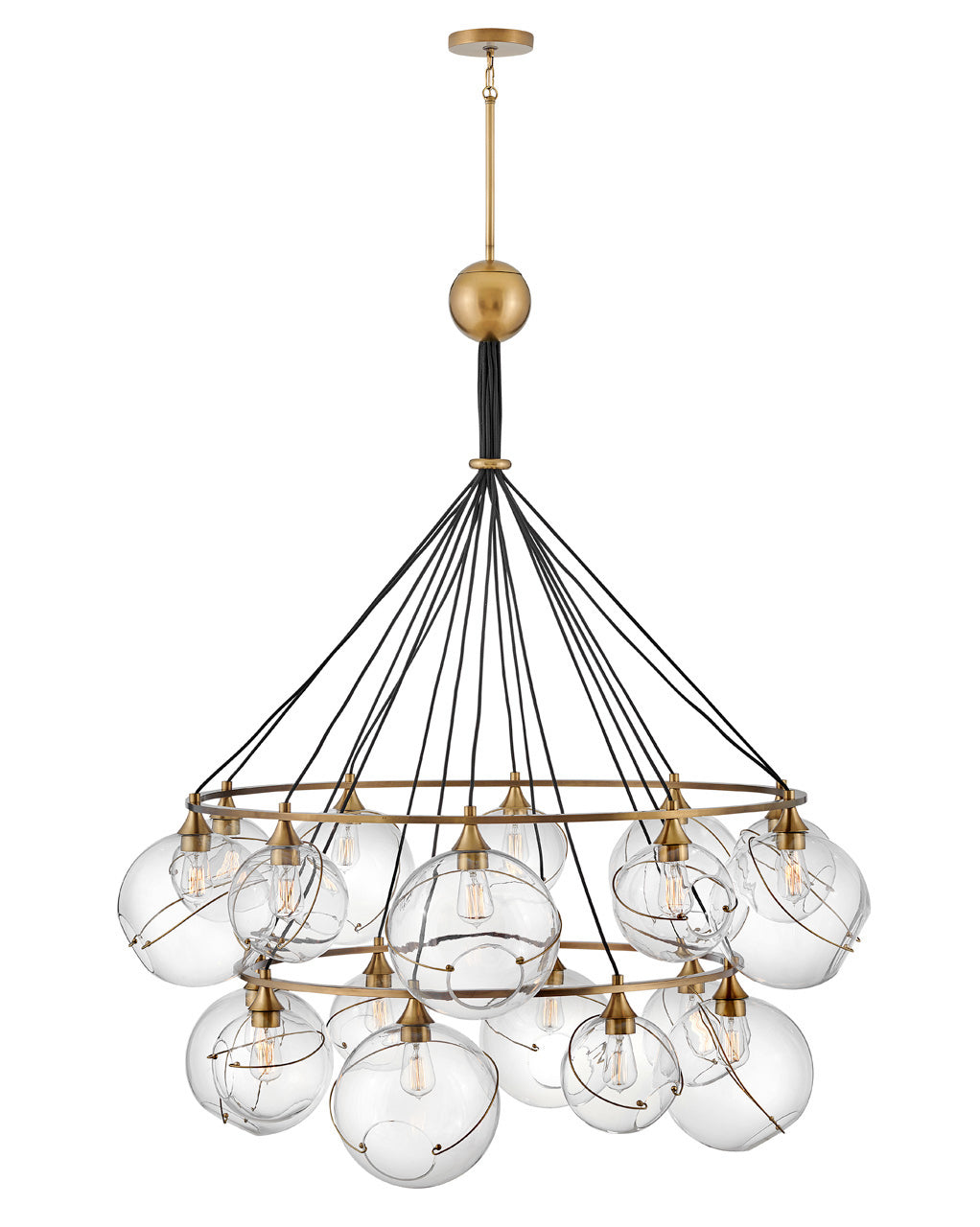 Hinkley - 30308HBR - LED Chandelier - Skye - Heritage Brass from Lighting & Bulbs Unlimited in Charlotte, NC