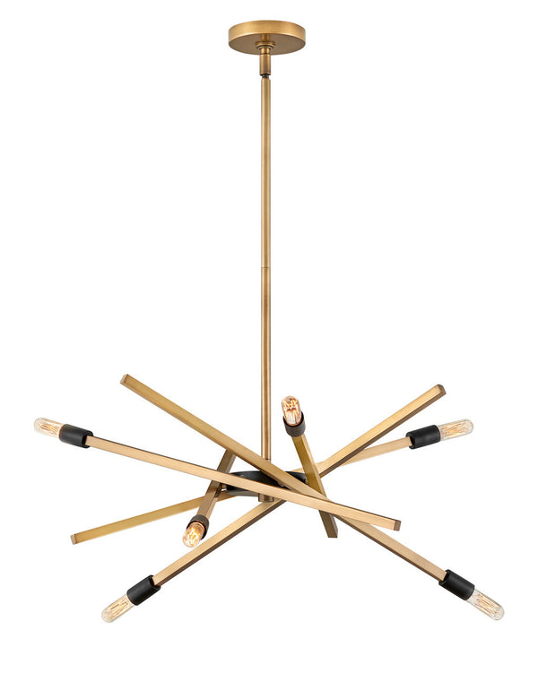 Hinkley - 4765HB - LED Chandelier - Archer - Heritage Brass from Lighting & Bulbs Unlimited in Charlotte, NC