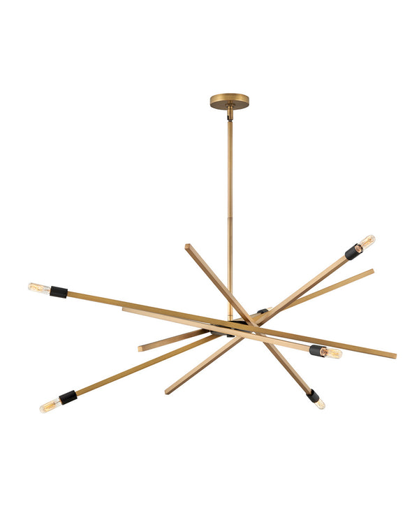 Hinkley - 4766HB - LED Chandelier - Archer - Heritage Brass from Lighting & Bulbs Unlimited in Charlotte, NC