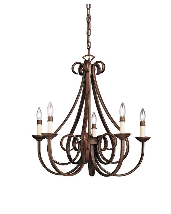 Kichler - 2021TZ - Five Light Chandelier - Dover - Tannery Bronze from Lighting & Bulbs Unlimited in Charlotte, NC