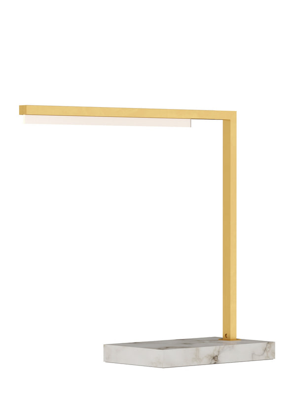 Visual Comfort Modern - 700PRTKLE18NB-LED927 - LED Table Lamp - Klee - Natural Brass/White Marble from Lighting & Bulbs Unlimited in Charlotte, NC