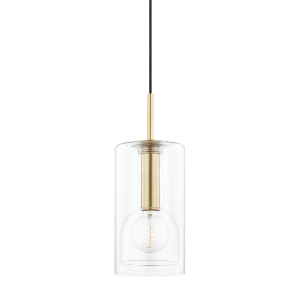 Mitzi - H415701A-AGB - H415701A-AGB - One Light Pendant - One Light Pendant - Belinda - Belinda - Aged Brass - Aged Brass