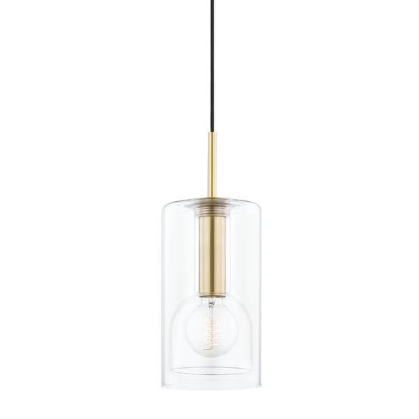 Mitzi - H415701A-AGB - One Light Pendant - Belinda - Aged Brass from Lighting & Bulbs Unlimited in Charlotte, NC