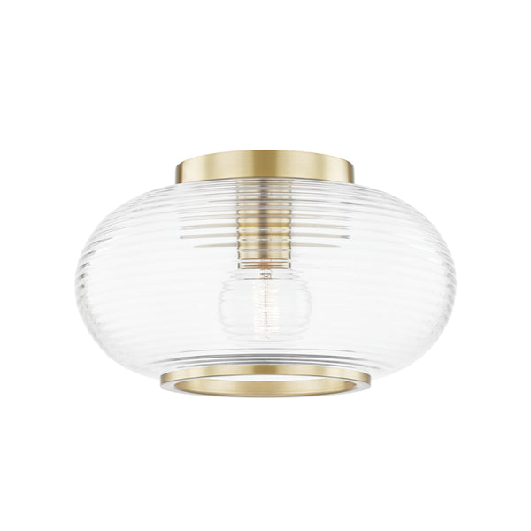 Mitzi - H418501-AGB - One Light Flush Mount - Maggie - Aged Brass from Lighting & Bulbs Unlimited in Charlotte, NC