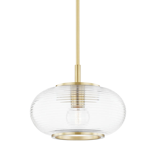 Mitzi - H418701-AGB - One Light Pendant - Maggie - Aged Brass from Lighting & Bulbs Unlimited in Charlotte, NC