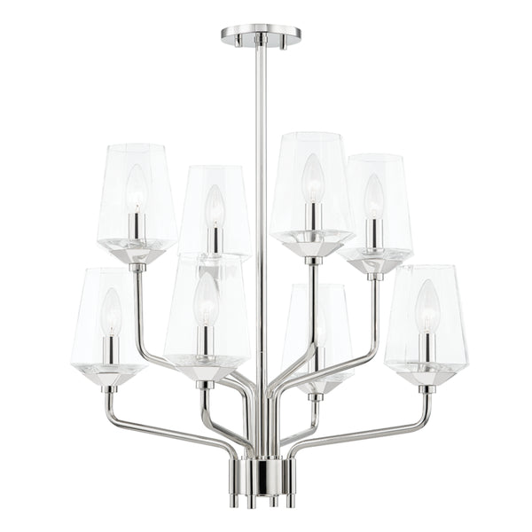 Mitzi - H420808-PN - Eight Light Chandelier - Kayla - Polished Nickel from Lighting & Bulbs Unlimited in Charlotte, NC