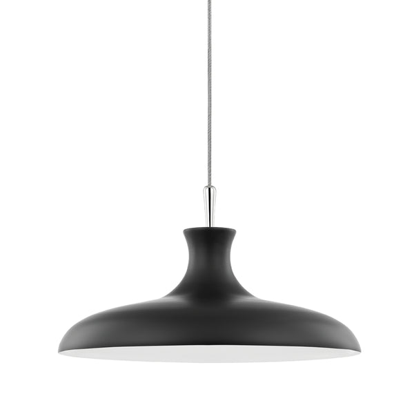 Mitzi - H421701L-PN/BK - One Light Pendant - Cassidy - Polished Nickel/Black from Lighting & Bulbs Unlimited in Charlotte, NC