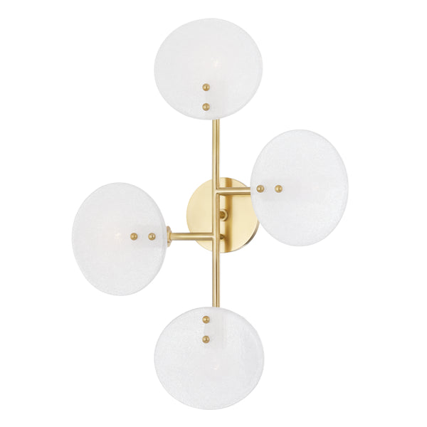 Mitzi - H428604-AGB - Four Light Wall Sconce - Giselle - Aged Brass from Lighting & Bulbs Unlimited in Charlotte, NC