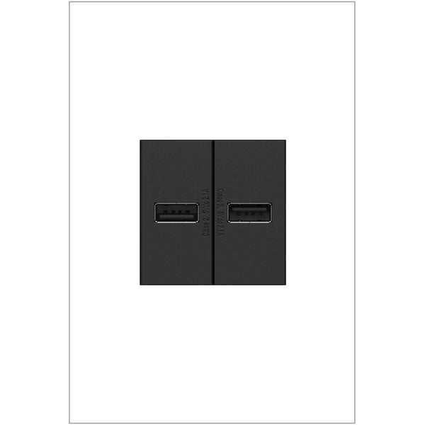 Legrand - ARUSBG4 - Usb Outlet, Half-Size - Adorne - Graphite from Lighting & Bulbs Unlimited in Charlotte, NC