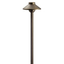 One Light Stepped Dome Path from the No Family Collection in Centennial Brass Finish by Kichler