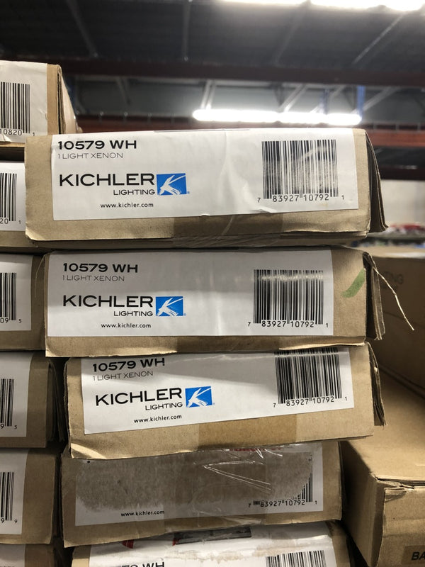 Kichler Lighting 10579WH Direct-Wire 1 Light Xenon 12v/18w Cabinet Strip/Bar Light in White 10579WH (Final Sale)