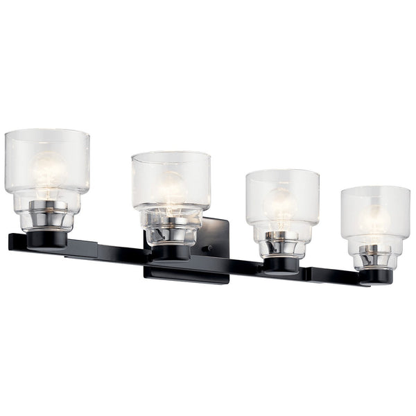 Kichler - 55013BK - Four Light Bath - Vionnet - Black from Lighting & Bulbs Unlimited in Charlotte, NC