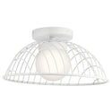 LED Semi Flush Mount from the Clevo Collection in White Finish by Kichler