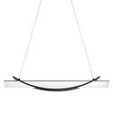 LED Linear Chandelier from the Rowan Collection in Matte Black Finish by Kichler