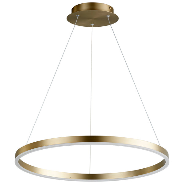 Oxygen - 3-64-40 - LED Pendant - Circulo - Aged Brass from Lighting & Bulbs Unlimited in Charlotte, NC