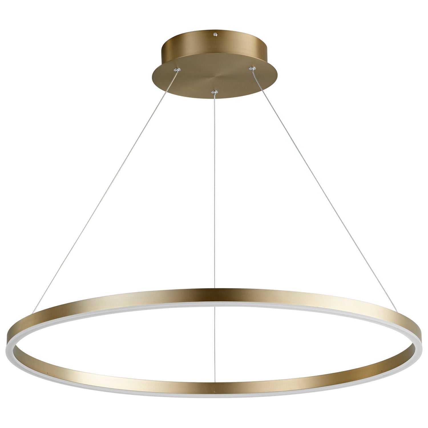 Oxygen - 3-65-40 - LED Pendant - Circulo - Aged Brass from Lighting & Bulbs Unlimited in Charlotte, NC