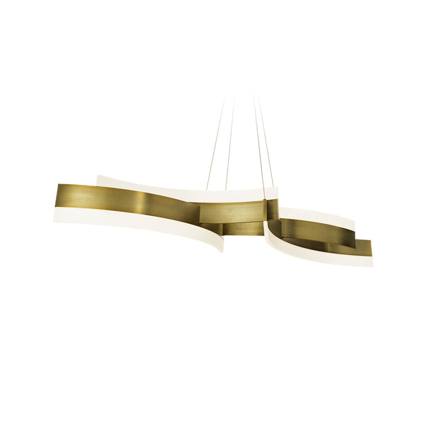 Modern Forms - PD-31058-AB - LED Linear Pendant - Arcs - Aged Brass from Lighting & Bulbs Unlimited in Charlotte, NC
