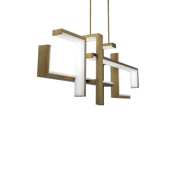 Modern Forms - PD-80056-AB - LED Linear Pendant - Jackal - Aged Brass from Lighting & Bulbs Unlimited in Charlotte, NC