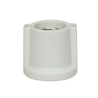 Keyless Medium Base Surface Mount Porcelain Socket w/2 Bushings Socket by Satco