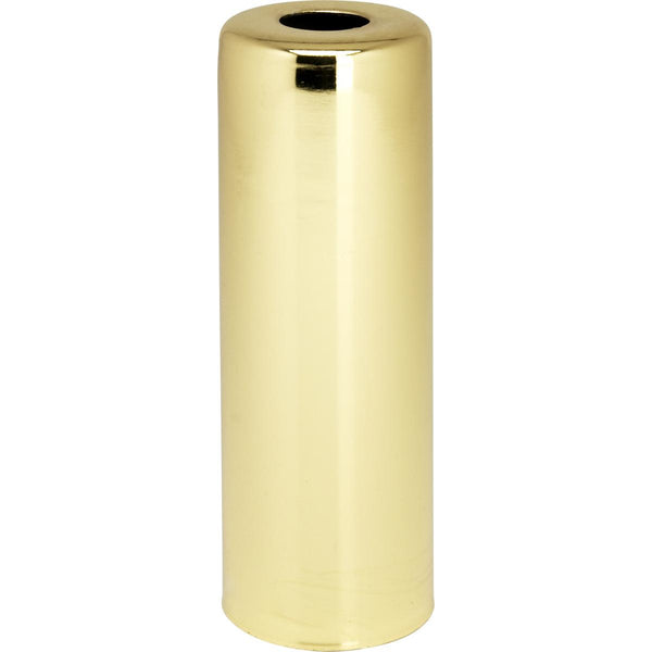 Steel Candle Cup, 7/16`` Hole, 3`` Height, 1`` Diameter, Brass Plated Candle Cup by Satco