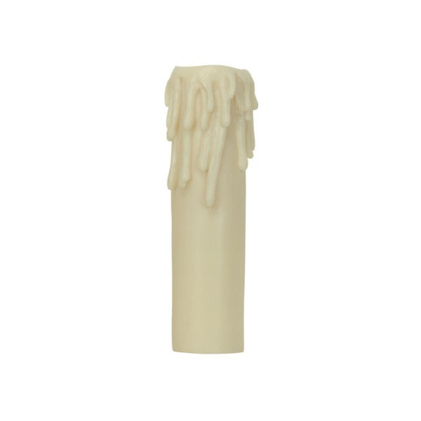 Edison Base Resin Half Drip, Ivory Finish, 1-1/4`` Inside Diameter, 1-9/16`` Outside Diameter, 6`` Height Resin Half Drip by Satco