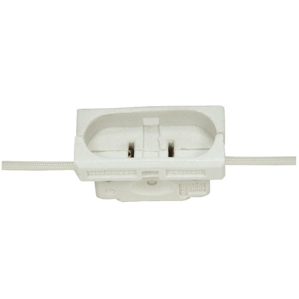 Porcelain Par 56 And 64 Connector, Mogul Base, 2-1/2`` Width, 1-1/4`` Height, 1-3/8`` Diameter, 18`` Leads, Unglazed, 1000W, 125V Connector by Satco