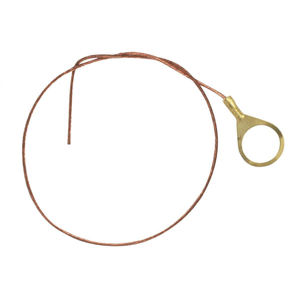 1/4 IP Round Ground Lug With 1 Foot 18/1 Bare Copper Ground Wire 1/4 Ip Round Ground Lug by Satco