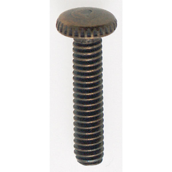 Steel Knurled Head Thumb Screws, 8/32, 3/4`` Length, Antique Brass Plated Finish Head Thumb Screw by Satco