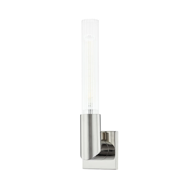 Hudson Valley - 1201-PN - One Light Wall Sconce - Asher - Polished Nickel from Lighting & Bulbs Unlimited in Charlotte, NC